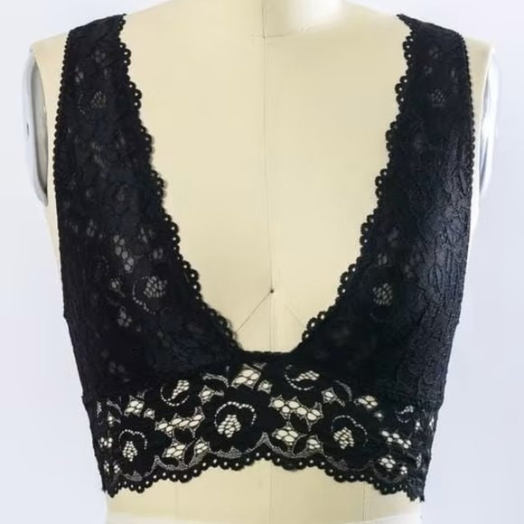 Lace Cross Back Bralette - Ivory - Picture 3 of 9